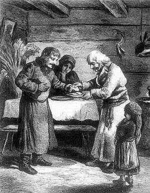 Wigilia w chacie wiejskiej, Kłosy 1878 r.